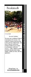 Korean Acrobats Bookmark This bookmark depicts Korean female acrobats performing on a seesaw.