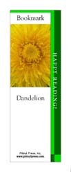 This bookmark depicts a Dandelion.