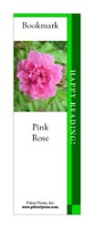 This bookmark depicts a Pink Rose.