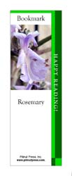 This bookmark depicts a Rosemary.