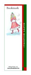 This bookmark depicts an ice skater.