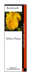 This bookmark depicts a Yellow Pansy.