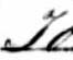 Example of cursive letter J